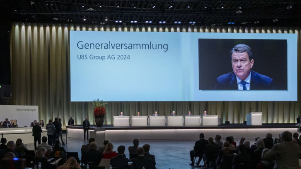 Colm Kelleher, Präsident des Verwaltungsrates der Schweizer Bank UBS, während der Generalversammlung der UBS in Basel.