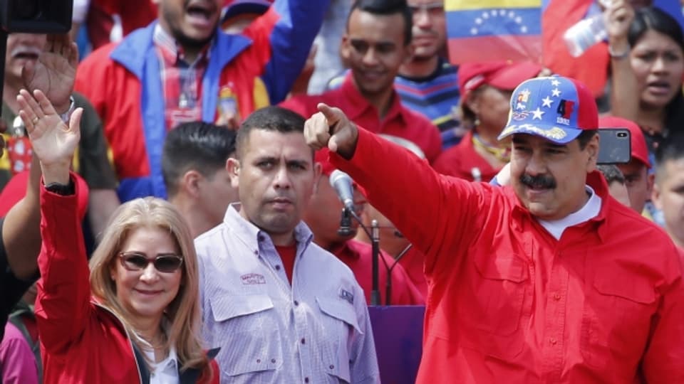 Nicolas Maduro am 2. Februar an einer Kundgebung