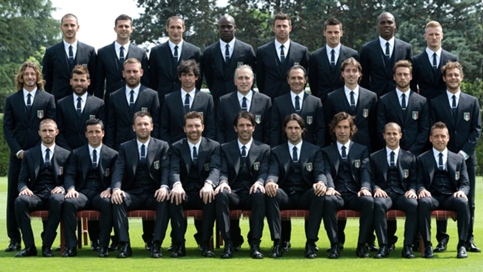 Trägt Designer-Anzüge von Dolce & Gabbana: Die italienische Fussball-Nationalmannschaft.