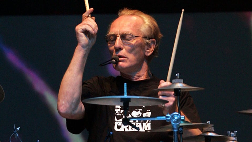 Ginger Baker bei der Cream-Reunion in London im Jahr 2005.