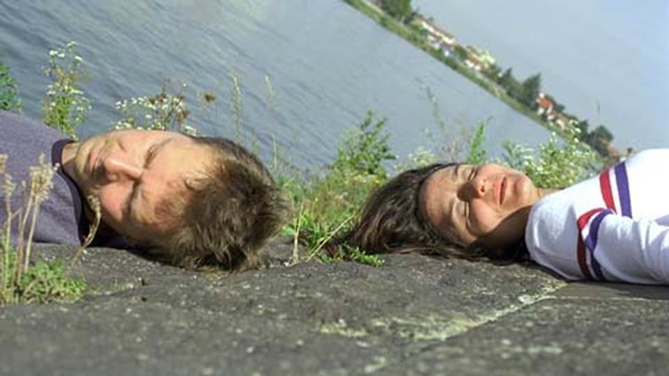 Knut & Silvy am Rheinufer.