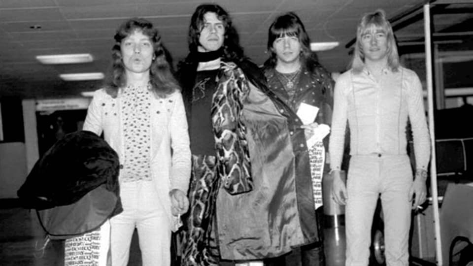 Steve Priest, Mick Tucker, Andy Scott und Brian Connolly von «The Sweet» im Jahr 1973.