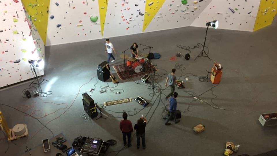 Jack Slamer filmten ihre Video-Challenge in der Winterthurer Kletterhalle