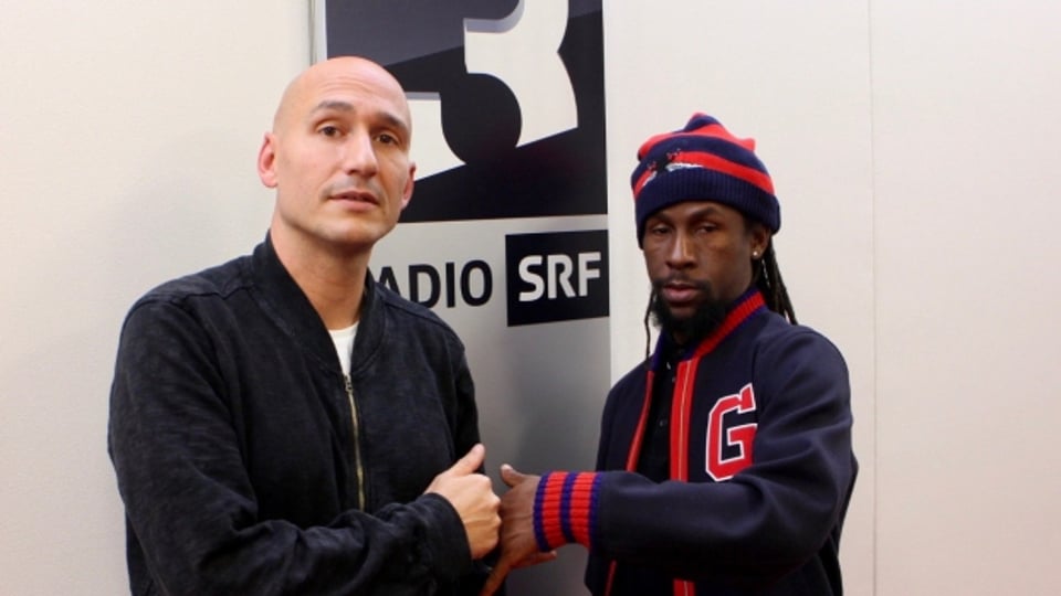 Jah Cure (rechts) mit Lukie Wyniger im Reggae Special-Studio