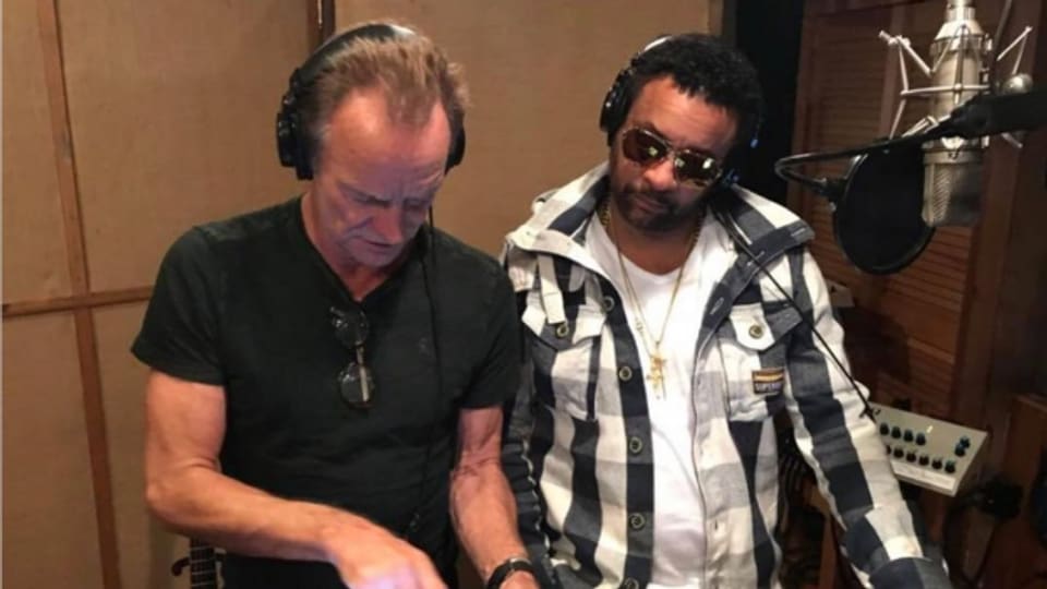 Shaggy und Sting im Studio feilen an ihrem gemainsamen Album