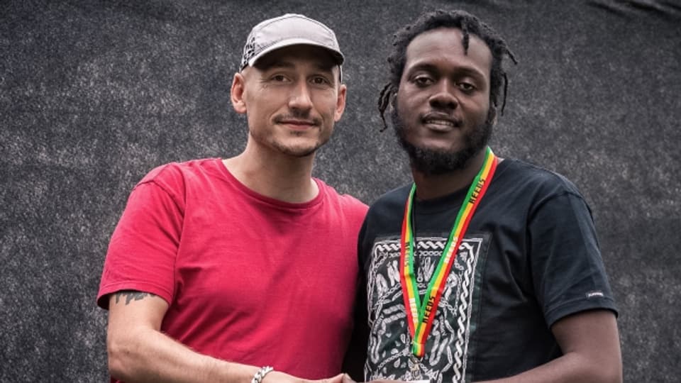 Reggae Special-Macher Lukie Wyniger am Reeds Festival mit Samory-I