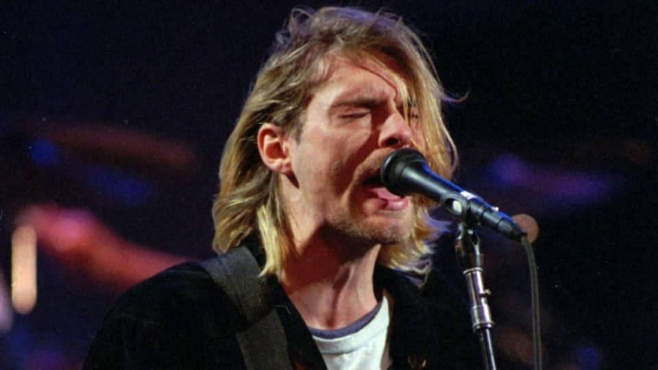 Kurt Cobain bei einer Live-Show in Seattle 1993