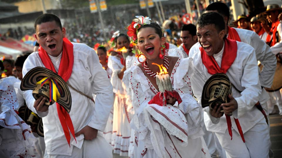 Cumbia-Tänzer in Kolumbien.