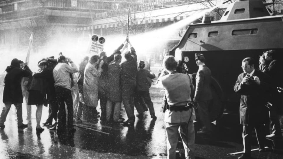 Demonstrationen im April 1968 in Berlin.