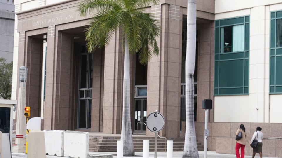 Der Eingang des US-Gerichts in Miami, wo der mutmassliche Mörder des haitianischen Präsidenten Jovenel Moise vor Gericht steht.
