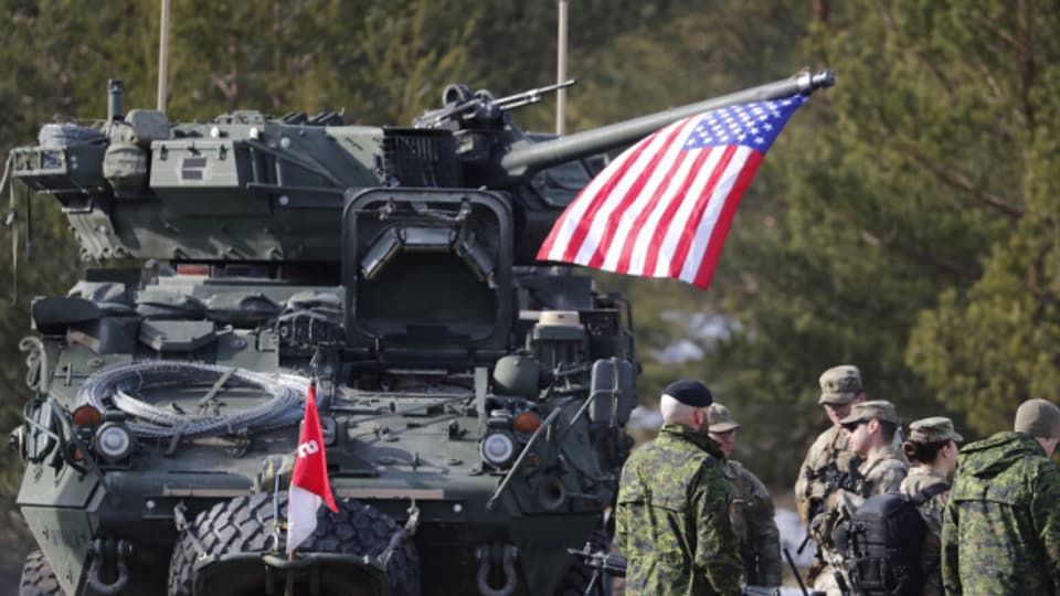 Eine Truppenübung der Nato vergangene Woche in Lettland.