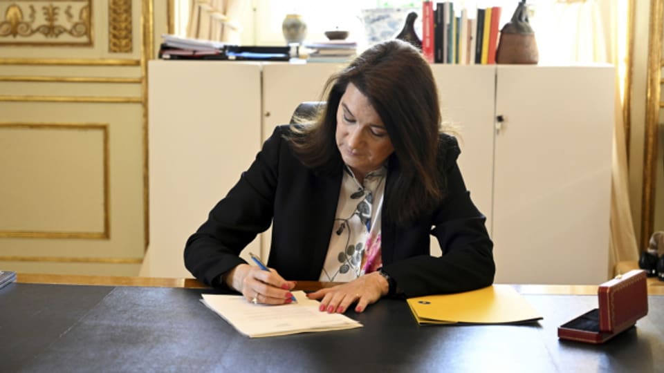 Schwedens Aussenministerin Ann Linde hat am Dienstag den Nato-Mitgliedsantrag ihres Landes unterzeichnet.