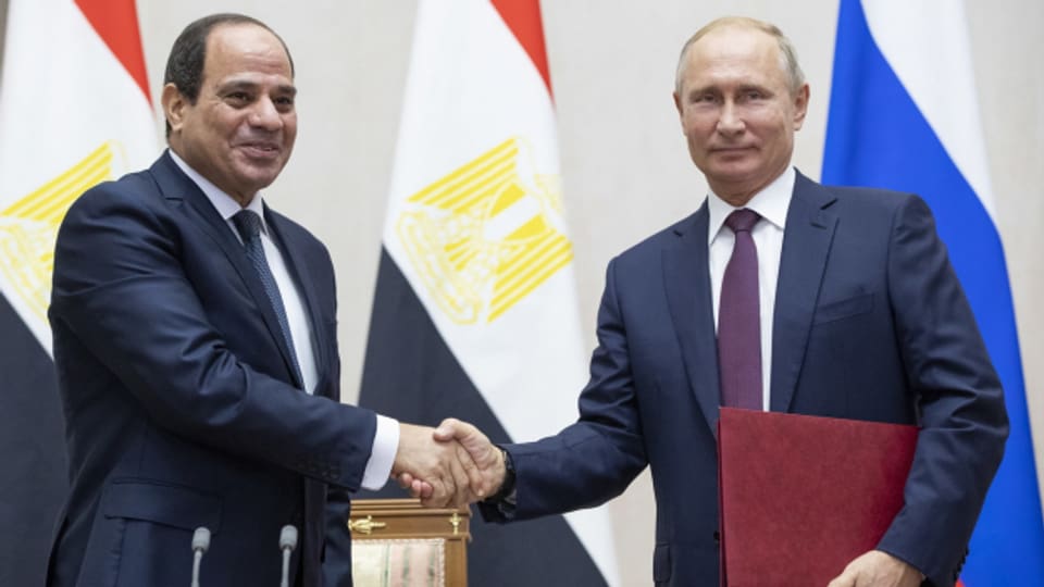 Ägyptens Präsident Abd al-Fattah as-Sisi und Russlands Wladimir Putin bei einem Treffen in Sochi 2018.