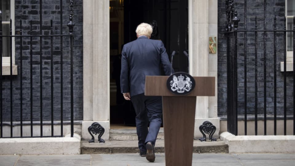 Von Einsicht oder Reue keine Spur: Boris Johnson verkündete am Donnerstag seinen Rücktritt.
