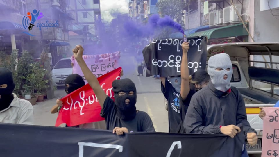 Nach den Hinrichtungen kam es in Myanmar zu Protesten.