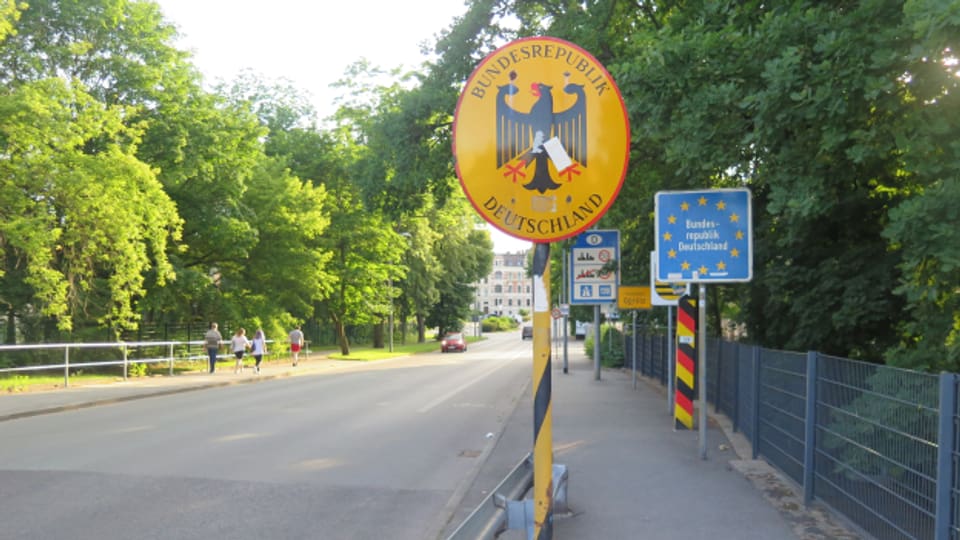 Die deutsch-polnische Grenze in Görlitz.