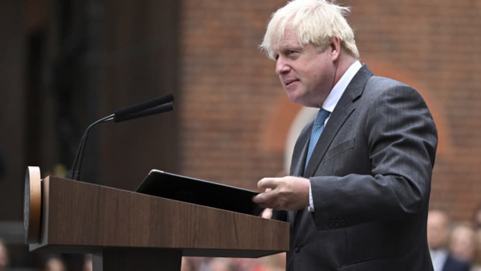 Ein letztes Mal auf der großen Bühne: Boris Johnson in der 10 Downing Street.