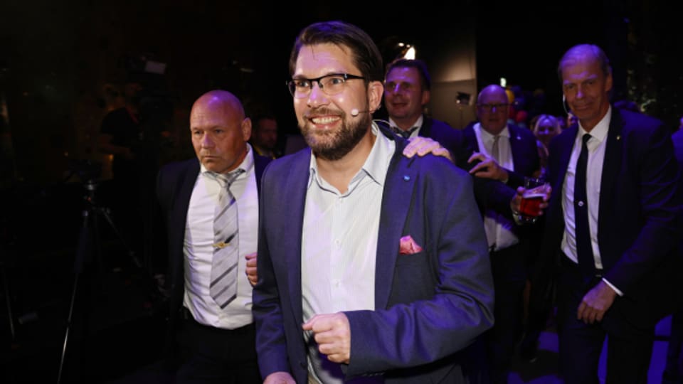 Jimmie Akesson, Chef der rechtsnationalen Schwedendemokraten sieht sich als Wahlsieger.