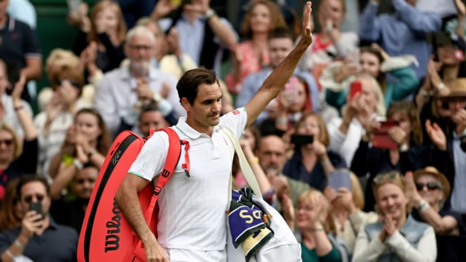 Einer der ganz Grossen tritt ab. Roger Federer beendet seine Karriere. (Hier beim Grand Slam in Wimbledon 2021.)