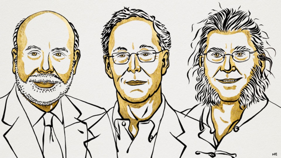 Die drei Preisträger: Ben Bernanke, Douglas Diamond, Philip Dybvig.