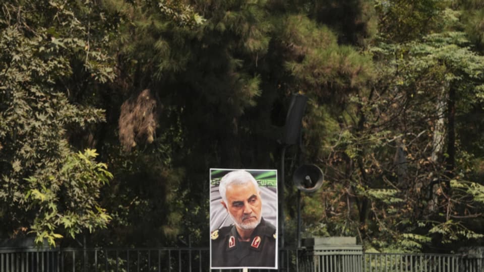 An vielen Orten im Irak hängt ein Porträt des getöteten iranischen Generals Qassem Soleimani.