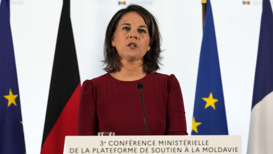 Hat Moldawien 32,2 Millionen Euro Hilfsgelder zugesichert: Die deutsche Aussenministerin Annalena Baerbock.