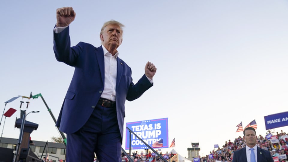 Donald Trump an einer Wahlkampfveranstaltung in Waco, Texas.