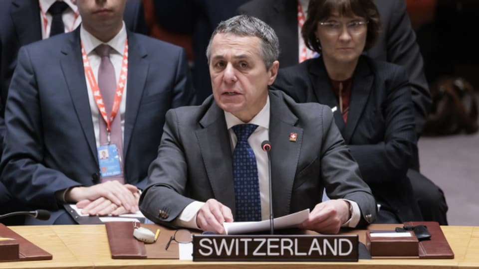 Aussenminister Ignazio Cassis am Uno-Sicherheitsrat in New York (Februar 2023).