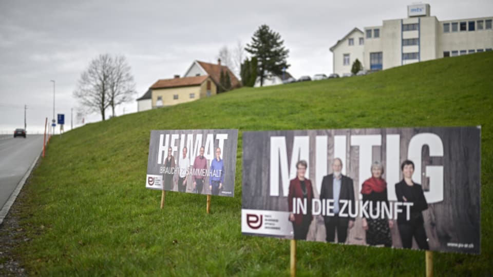 Wahlplakat der Parteiunabhängigen in Speicher (AR).