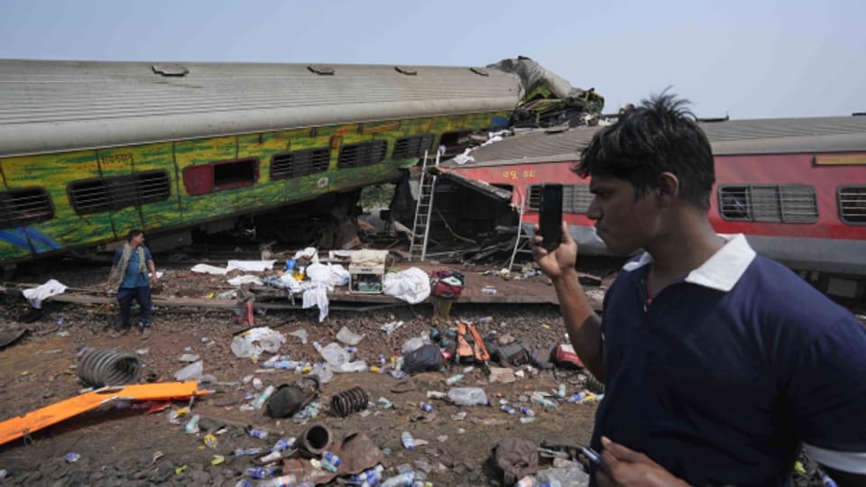 Der Zugunfall ereignete sich im Bundesstaat Odisha im Osten Indiens.