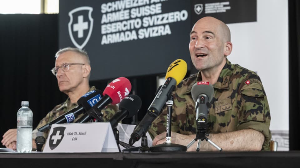 Armeechef Thomas Suessli informierte an einer Medienkonferenz über die vorgesehene Stärkung der Verteidigungsfähigkeit der Schweizer Armee.