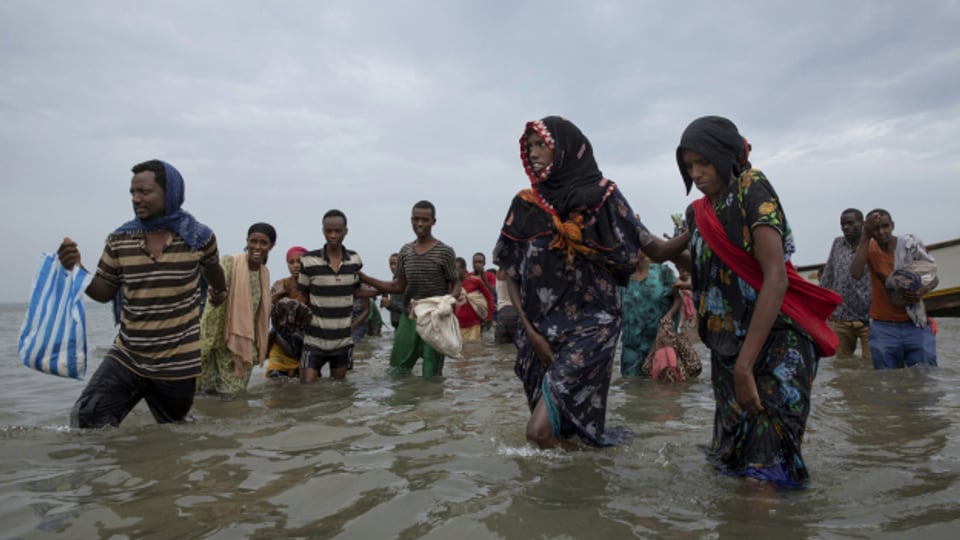 Äthiopische Migrantinnen und Migranten versuchen über Jemen nach Saudi-Arabien zu gelangen (Archivbild Juli 2019).