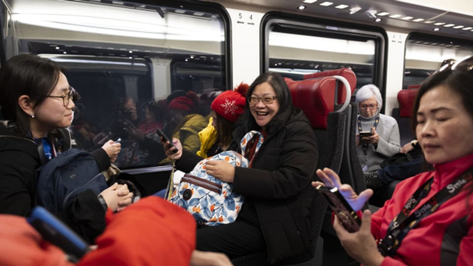 Im Zug aufs Jungfraujoch: Chinesische Touristinnen (Aufnahme von 2022).