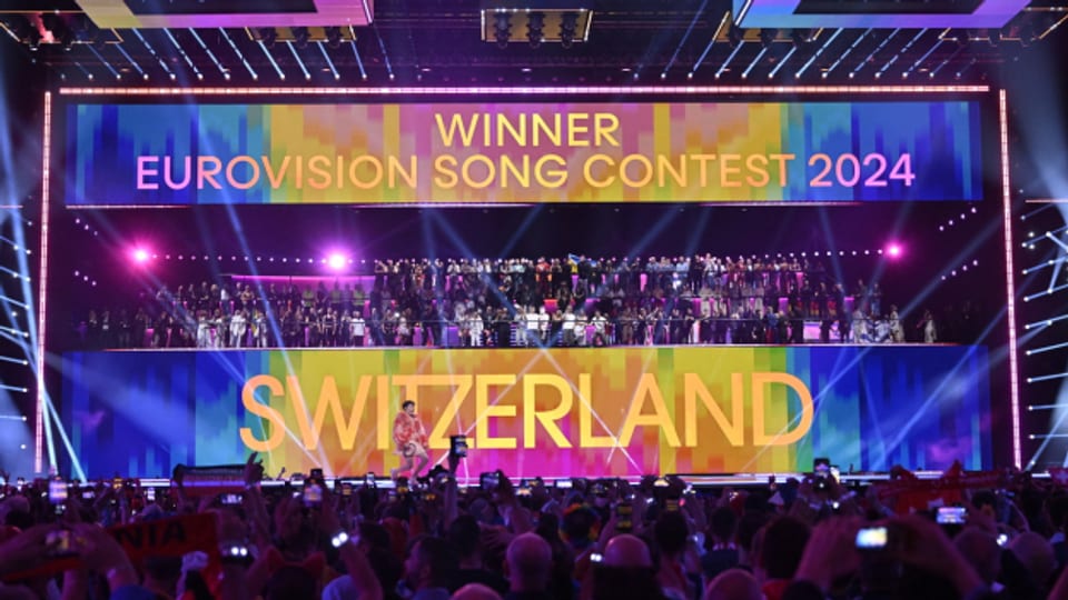 Der Sieg des Schweizer Sängers Nemo am ESC 2024 wird bekannt gegeben.