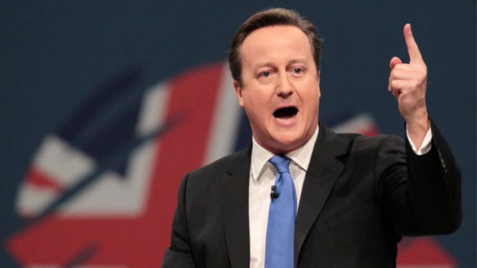 Der britische Premierminister David Cameron an der jährlichen Conservative Party in Manchester am 2. Oktober 2013.