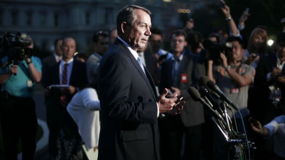 Der führende Republikaner im Repräsentantenhaus, John Boehner, nach dem Treffen.