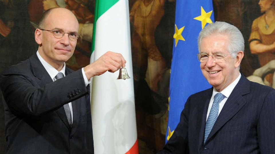 Mario Monti zusammen mit Italiens Premier Enrico Letta.