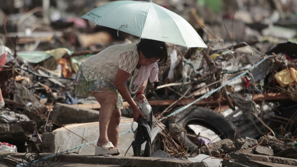 Grosse Zerstörung auf den Philippinen.