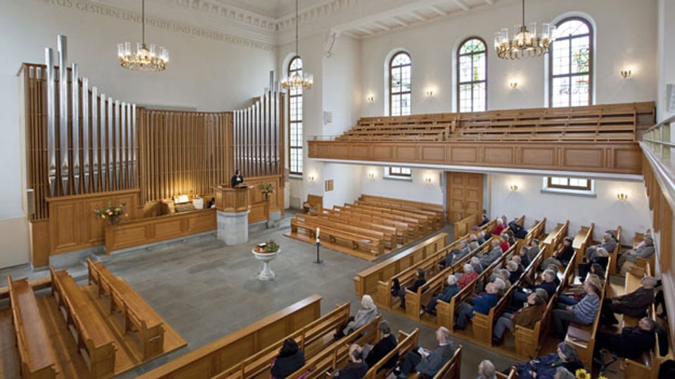 Die reformierten Kirchen verlieren Mitglieder. Gottesdienst in der Kirche von Thalwil (ZH).