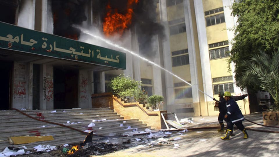 In der Universität in Kairo wurde Feuer gelegt.