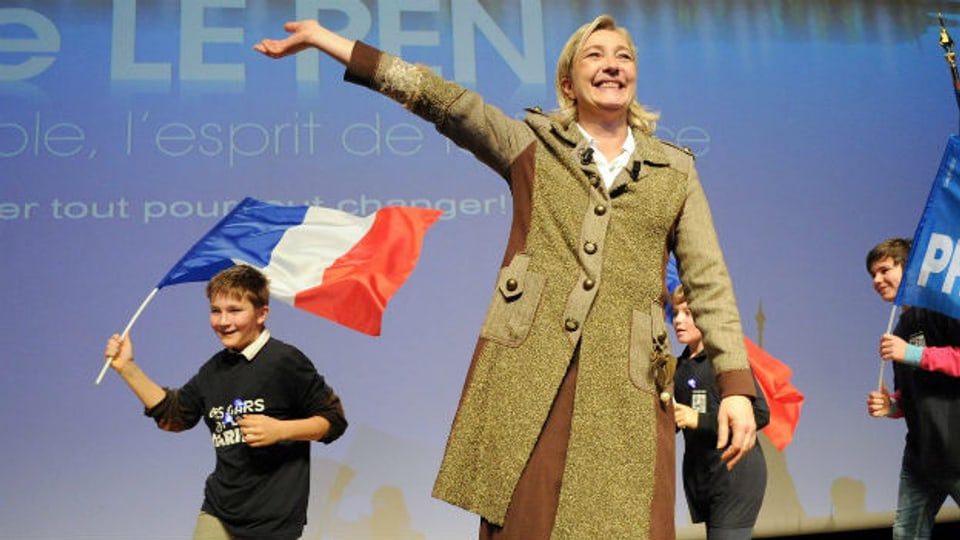 Marine Le Pen bei einer Wahlkampfveranstaltung.