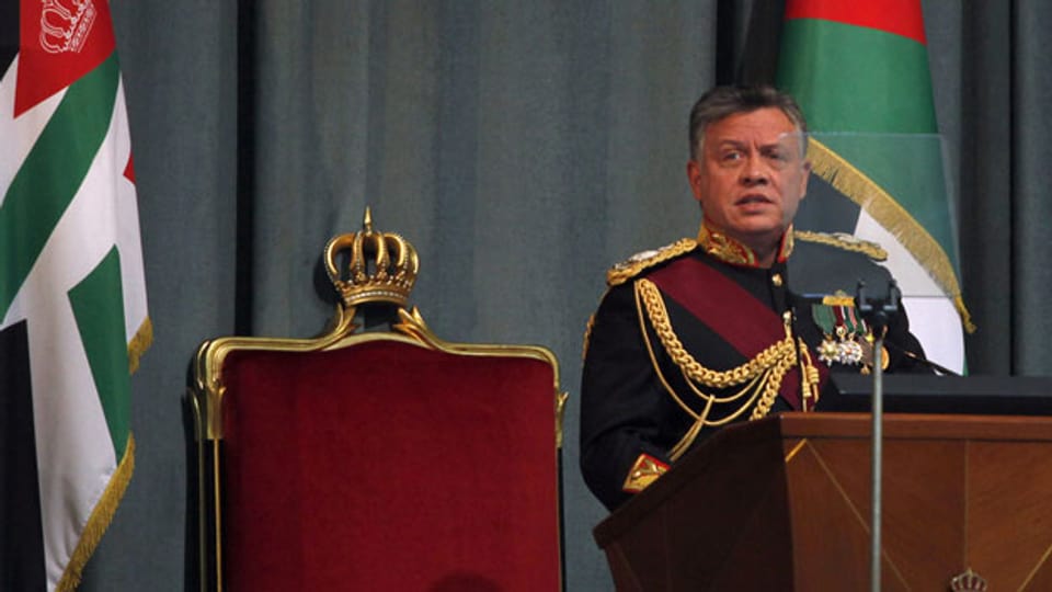 König Abdullah II. spricht zum jordanischen Parlament