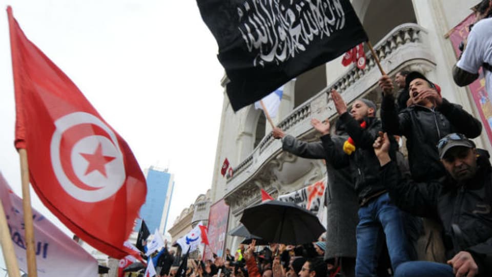 Demonstrationen in der tunesischen Hauptstadt Tunis.