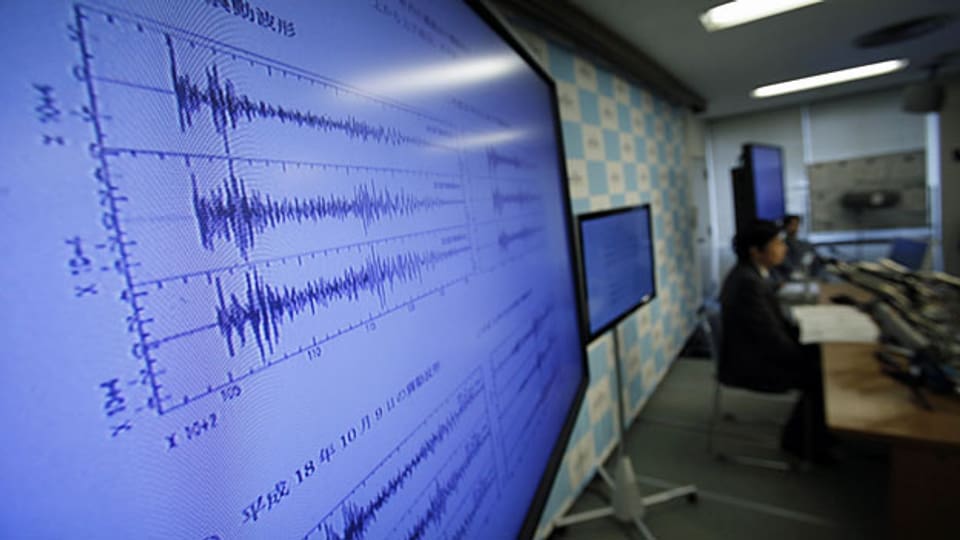 Monitor in einer japanischen Wetterbeobachtungsstation: Die Ausschläge deuten auf ein Erdbeben - ausgelöst durch den nordkoreanischen Atomtest.