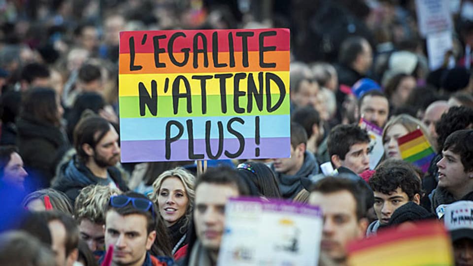 Sie haben Recht bekommen: Das französische Parlament sagt Ja zur gleichgeschlechtlichen Ehe.