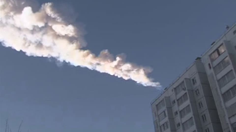 Niedergang eines Meteoriten in der Region von Tscheljabinsk.
