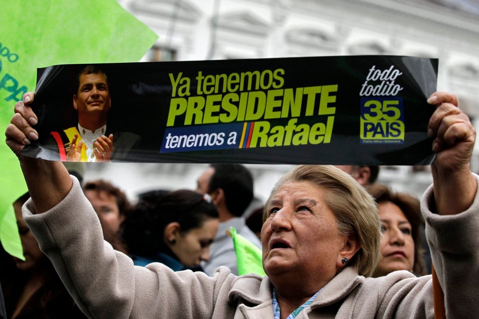 56,7 Prozent der Stimmen für Rafael Correa, er wird vier weitere Jahre als Equadors Präsident amtieren.
