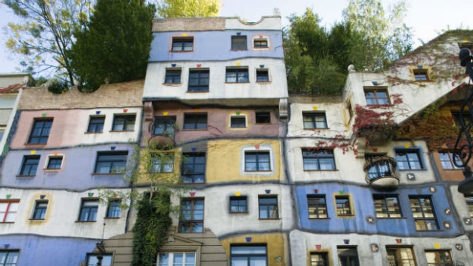 Das Hundertwasserhaus in Wien, aufgenommen am 10. Oktober 2006