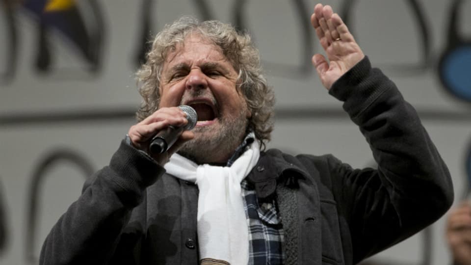 Der Komiker Beppe Grillo begeisterte mit seinem Wahlkampf die Massen