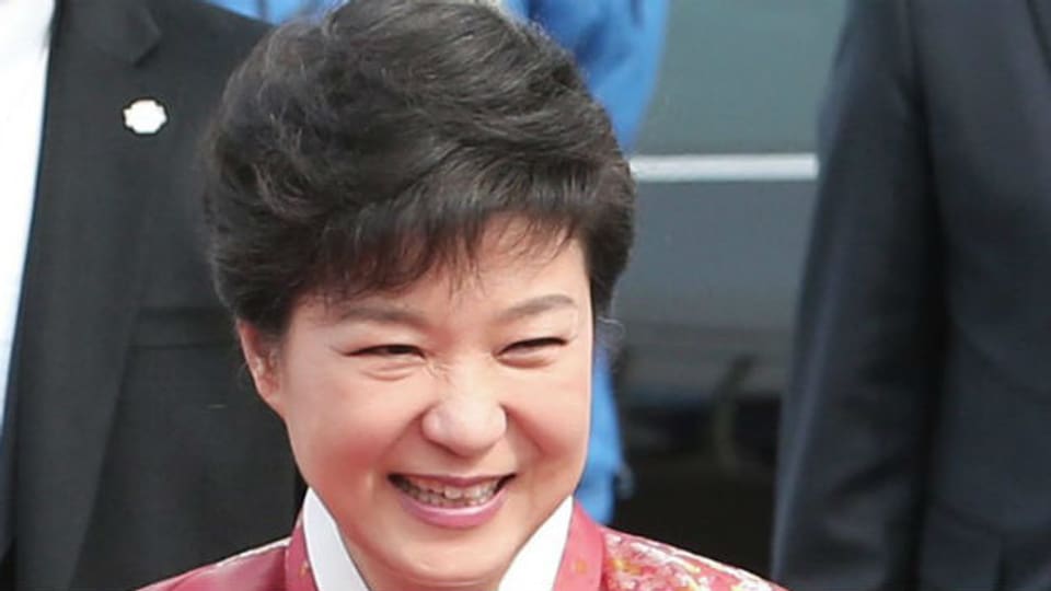 Südkoreas Präsidentin Park Geun-Hye nach der Amtseinsetzung am 25. Februar 2013